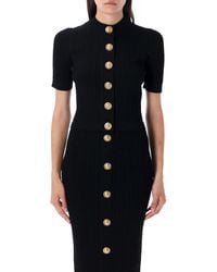 Balmain - Ribbed And Cable-Knit Cardigan - Lyst