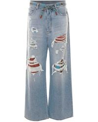 Amiri - Surfrider Flannel Repair Jeans - Lyst