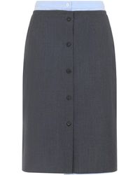 Prada - Wool Skirt - Lyst