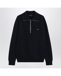 Prada - Wool And Cashmere Polo Shirt - Lyst
