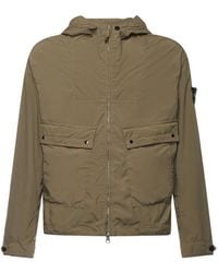 Stone Island - Lightweight Canvas Hooded Jacket - Lyst
