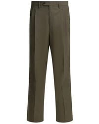 Prada - Wide-Leg Wool Pants - Lyst