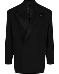 Givenchy - Oversized Wool Blazer With Satin Lapels - Lyst