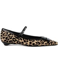 Chantal - Ballerina Spotted Suede With Strap And Heel - Lyst