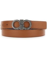 Ferragamo - Reversible Belt With Gancini Buckle - Lyst