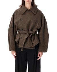 Lemaire - Short Wrap Coat - Lyst