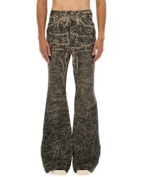 Rick Owens - Distressed Flared Denim Pants With Five-Pocket Design - Lyst