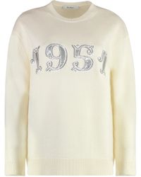 Max Mara - Plush Wool And Cashmere Sweater With Sequin Embroidery - Lyst