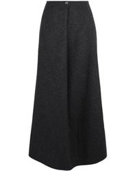 Givenchy - Fold-Over Mid-Rise Wool-Blend Midi Skirt - Lyst