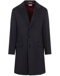 Brunello Cucinelli - Charcoal Overcoat - Lyst