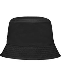 Prada - Logo-Triangle Bucket Hat - Lyst