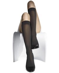 Wolford Velvet De Luxe Knee Highs - Black