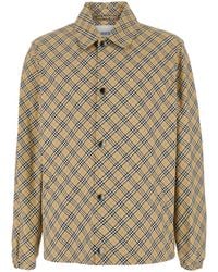 Burberry - 'Slindon' Jacket With Classic Collar And All-Over Check Motif - Lyst