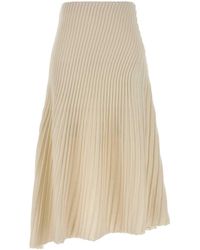 Alaïa - Alaia Ivory Wool Blend Skirt - Lyst