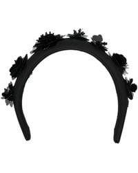 Prada - 3D Floral Applique Re-Nylon Headband - Lyst