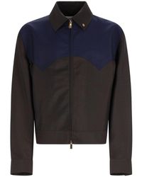 Versace - Jacket Wool-Mohair Zip - Lyst