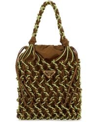 Prada - Two-tone Mesh Handbag - Lyst
