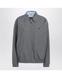 Prada - Reversible Light Jacket With Check Pattern - Lyst