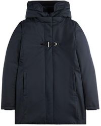 Fay - Technical Gabardine Toggle Coat - Lyst