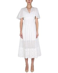 Anna Molinari - Embroidered Dress - Lyst