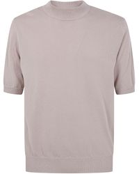 Zanone - Turtle Neck Short Sleeves Sweater - Lyst