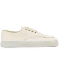 Prada - Ivory Leather Sneakers - Lyst