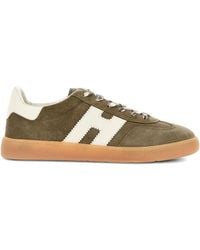 Hogan - Cool Suede Sneakers With Nappa Leather Perforated H Detail - Lyst