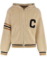 Celine - Hooded Zip Sweatshirt Cotton Knitwear - Lyst