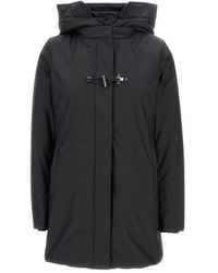 Fay - Coat With Toggle - Lyst