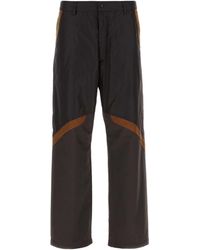 Moncler - Gray Paneled Trousers - Lyst