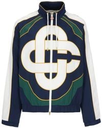 CASABLANCA - Check Applique Windbreaker Jacket - Lyst
