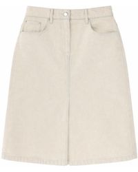 A.P.C. - Solid Midi Skirt - Lyst