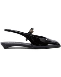 Prada - Patent Leather Slingback Ballet Flats - Lyst