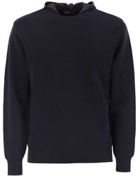 Herno - Resort Double Cotton Knit And Nylon Hoodie - Lyst