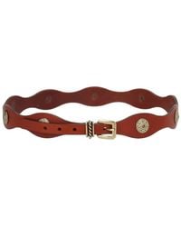 Etro - Leather Belt With Jewel Studs - Lyst