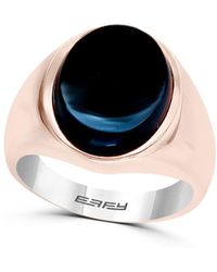 Effy Gento Black Agate And Sterling Silver Solitaire Ring - Metallic