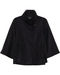 Fay - High Collar Structured Jacket - Lyst