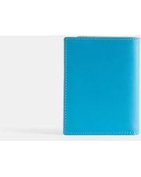 Comme des Garçons - Portefeuille Plié En Cuir Bleu - Lyst