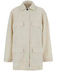 TOTEME - Collared Drawstring Jacket Organic Cotton - Lyst