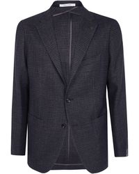 Tagliatore - Singlebreasted Jacket With A Micro Check Pattern - Lyst