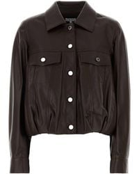 Loewe - Chocolate Leather Jacket - Lyst