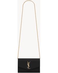 Saint Laurent - "Uptown" Pouch With Chain - Lyst