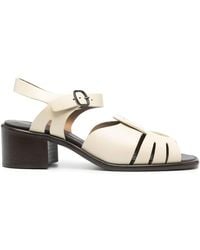 Hereu - "Ancora" Squared Heeled Sandals - Lyst