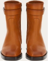Ferragamo - Bootie — Cognac/Caramel - Lyst