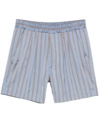 Tom Ford - Silk Jacquard Regular Stripe Pleated Lounge Shorts - Lyst