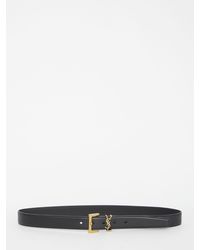 Saint Laurent - Monogram Thin Belt - Lyst