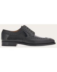 Ferragamo - Calf Leather Brogue Shoes - Lyst