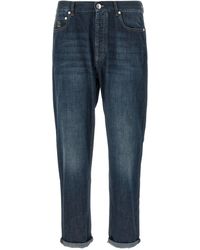 Brunello Cucinelli - Cotton Straight-Leg Jeans Clothing - Lyst