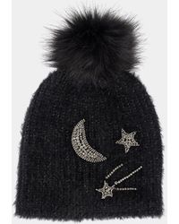 Jocelyn Moon & Stars Hat - Black