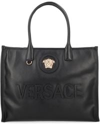 Versace - La Medusa Large Canvas Tote - Lyst
